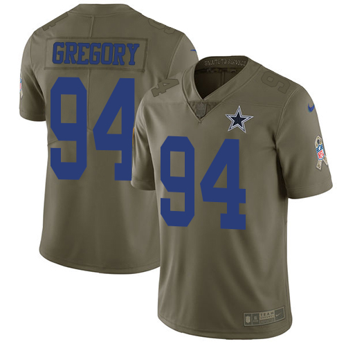 Nike Cowboys #94 Randy Gregory Olive Men's Stitched NFL Limited Salute To Service Jersey - Click Image to Close
